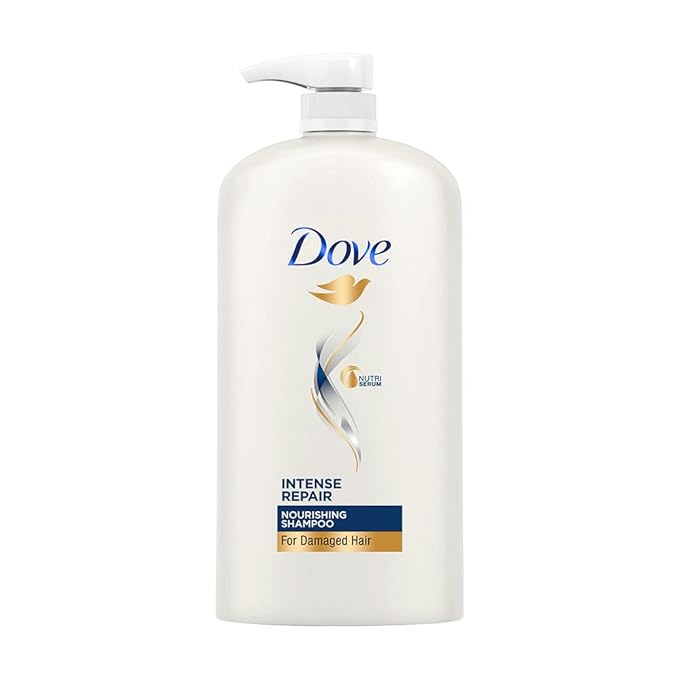 Dove Intense Repair Shampoo 1 L, Repairs Dry and Damaged Hair for Men & Women