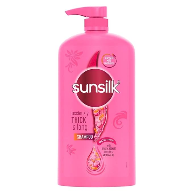 Sunsilk Lusciously Thick & Long, Shampoo, 1L, for Fuller Hair, with Keratin