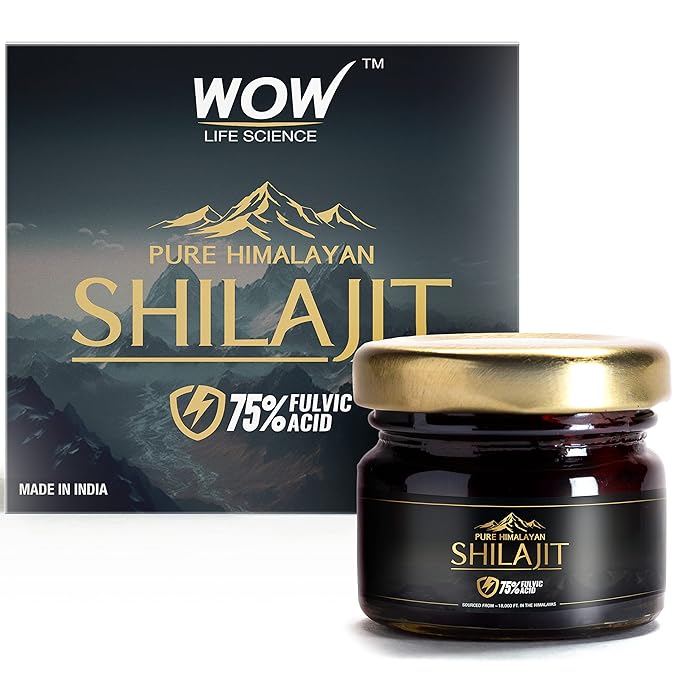 WOW Life Science Pure Himalayan Shilajit/Shilajeet Resin – 20g Fulvic Acid For Stamina