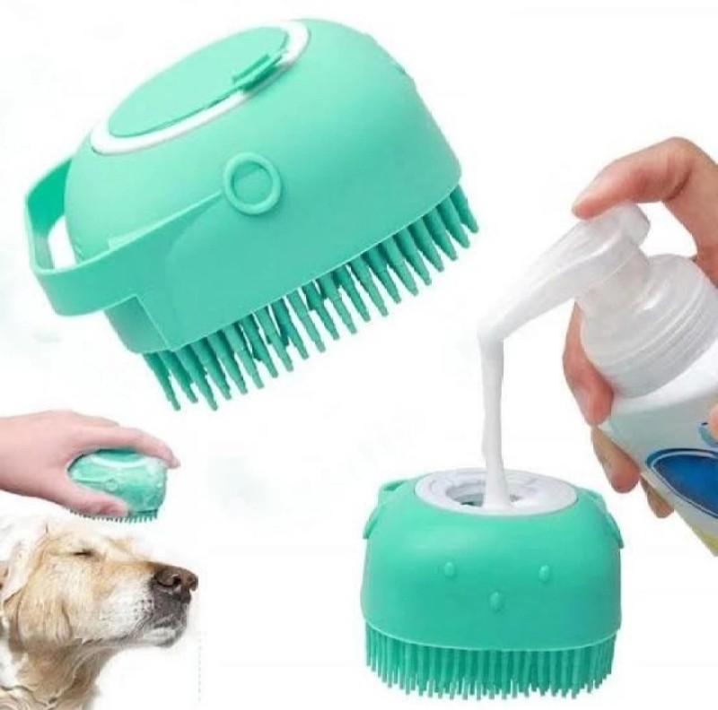 Glimpcy Dog Bath Brush Body Scrubber For Bathing Soft Silicone Brushes Groomers For Pet Plain/ Bristle Brushes For  Dog & Cat, Cow, Horse, Dog, Cat, Rabbit, Monkey, Donkey, Turtle