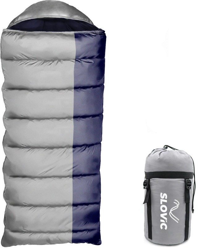 Slovic Camping Sleeping Bag (0-10 C) Ideal For Indoors & Outdoors, Waterproof Sleeping Bag(Grey)