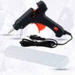 Hillgrove Electric Mini 20 Watt Black Small Hot Gum Glue Gun With 15 Pcs Hot Melt Glue Stick For Craft, Art, Decoration Work Standard Temperature Corded Glue Gun(7 Mm)