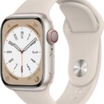 Apple Watch Series 8, 41Mm Gps + Cellular Ecg App, Temperature Sensor, Crash Detection(Starlight Sport Strap, Regular)