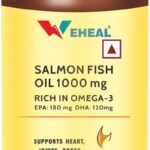 Weheal Salmon Fish Oil Omega 3 Capsule 1000Mg With Epa 180Mg And Dha 120Mg(60 No)