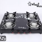 Sigri-Wala Surya Isi Certified Toughened Glass Door Step Warrantytornado Burners Glass Manual Gas Stove(4 Burners)