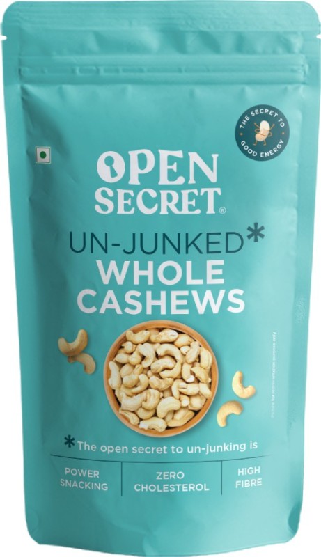 Open Secret Premium Cashews/Kaju| 100% Natural|Tasty, Crunchy| Immunity Boosting Nuts| 500G Cashews(501 G)