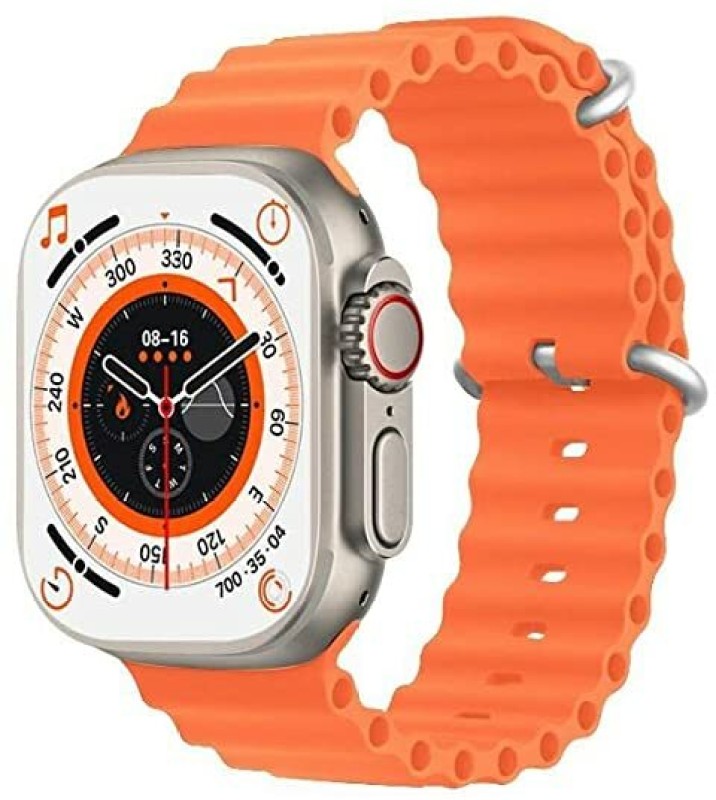 Sgg Ultra T800 Series| Infinity Full Display |Iphone & Android Devices Smartwatch Smartwatch(Orange Strap, Free Size)