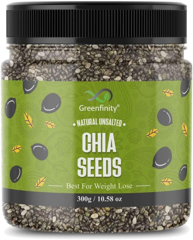 Greenfinity Chia Seeds 300G – Premium Raw Chia Seeds For Eating, Healthy Snack [Jar Pack]. Chia Seeds(300 G)