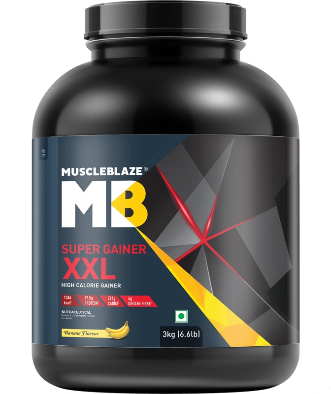 Muscleblaze Super Xxl, For Muscle Mass Gain Weight Gainers/Mass Gainers(3 Kg, Banana)