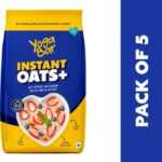 Yogabar Instant 100% Natural Gluten Free Rolled Oats – Pack Of 5 Pouch(5 X 1 Kg)