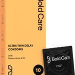 Bold Care Ultra Thin Climax Delay – Lubricated – Natural Latex Condom(10 Sheets)