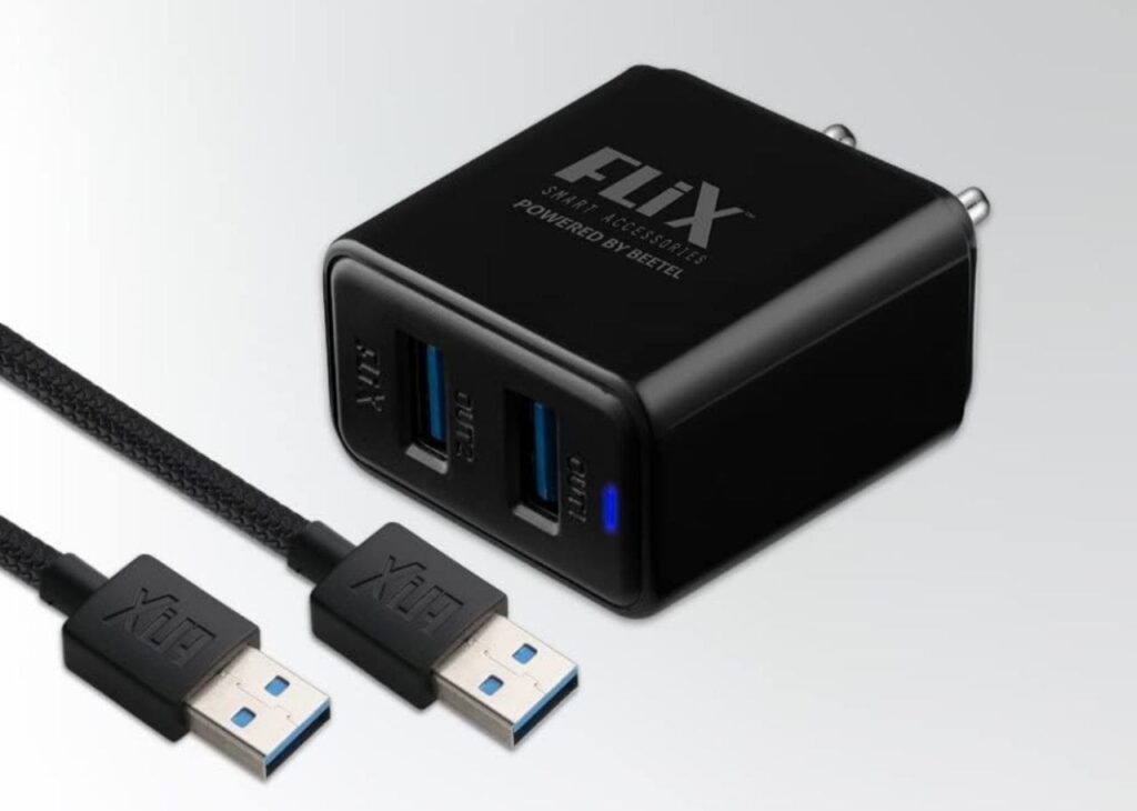 FLiX Usb Charger,Flix (Beetel) Bolt 2.4 Dual Poart