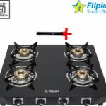 Flipkart Smartbuy 4 Burner Icon Glass Manual Gas Stove(4 Burners)