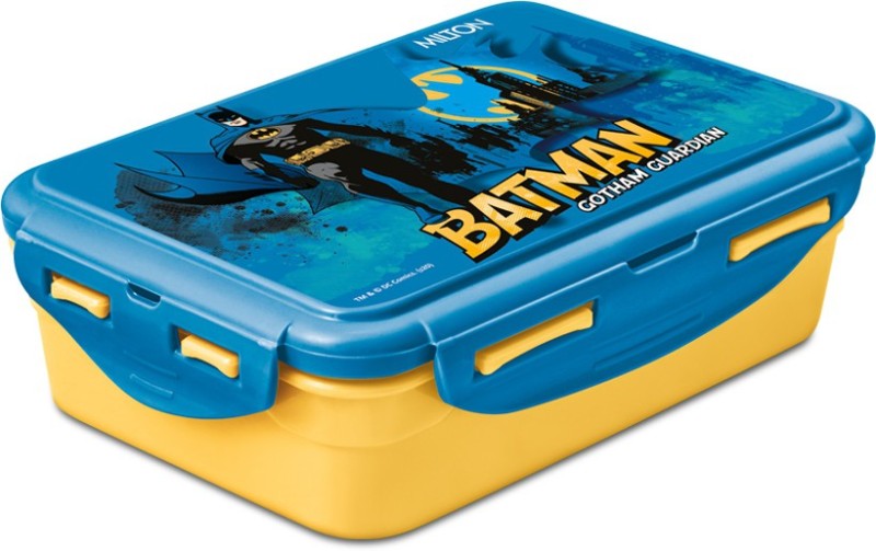 Milton Mini Fun Treat Batman Plastic Tiffin Box For Kids, 2 Containers Lunch Box 2 Containers Lunch Box(650 Ml)