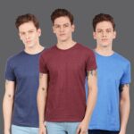 Scott International Solid Men Round Neck Multicolor T-Shirt