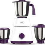 Pigeon 16086 Favourite 3 Jar 500 Watts Mixer 500 W Juicer Mixer Grinder (3 Jars, White, Purple)