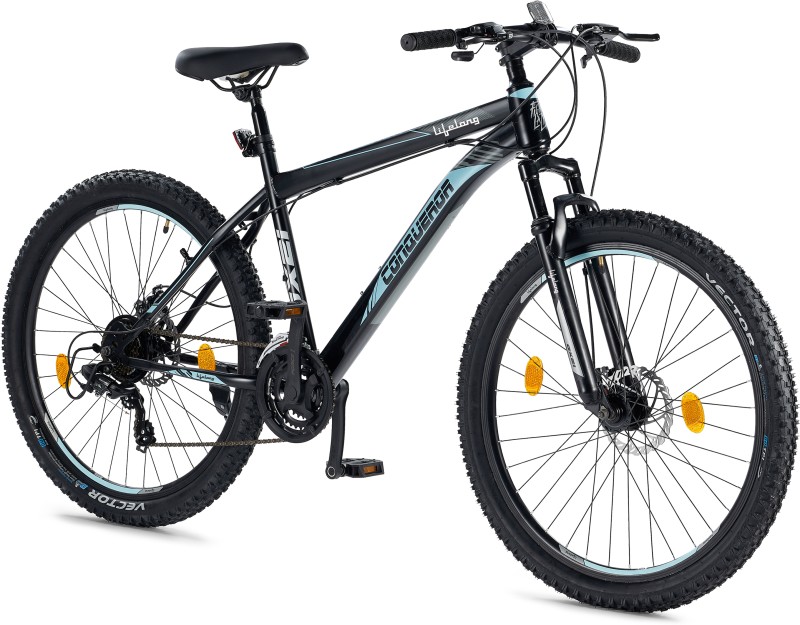 Lifelong Conqueror Gx21 With Dual Disc, 21 Speed 27.5 T Mountain/Hardtail Cycle(21 Gear, Black)