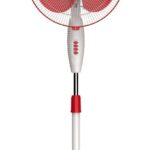 Bajaj Crest Neo 400Mm Scarlet Red Pedestal Fan 400 Mm 3 Blade Pedestal Fan(Scarlet Red & White, Pack Of 1)