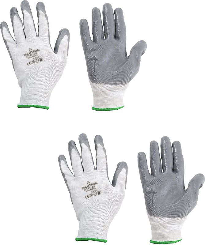 Adroitz Superior Quality Anti Cut Safety Hand Glove-05 Nylon, Synthetic, Latex  Safety Gloves(Pack Of 4)