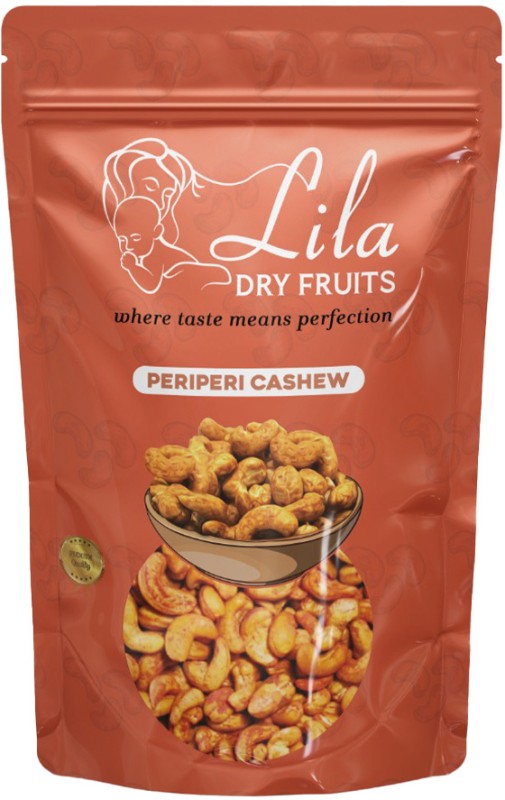 Lila Dry Fruits 100% Premium Natural Peri Peri Cashews | Whole Cashews | Gluten Free| Dry Fruits Cashews(1000 G)