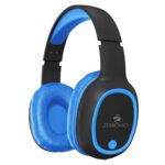 Zebronics Thunder Bluetooth 5.3 Wireless Over Ear Headphones With 60H Backup, Gaming Mode, Dual Pairing, Enc, Aux, Micro Sd, Voice Assistant, Comfortable Earcups, Call Function (Blue)