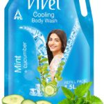 Vivel Cooling Body Wash, Mint & Cucumber Shower Gel, Supersaver Xl Refill Pouch(1500 Ml)