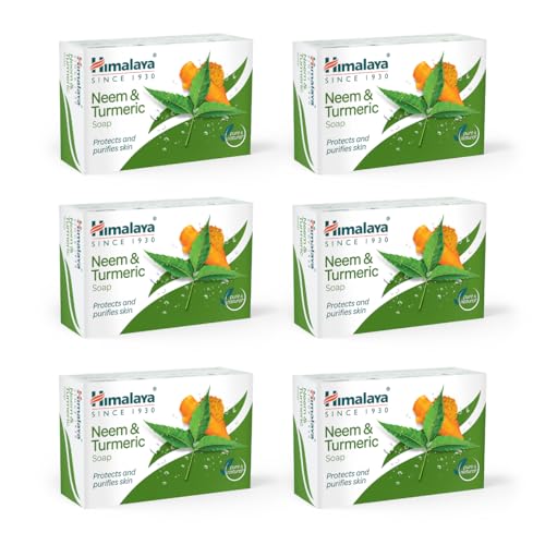 Himalaya Herbals Neem And Turmeric Soap, 125G (Pack Of 6)