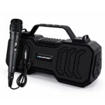 Blaupunkt Atomik Bb20 Wireless Bluetooth Party Speaker 20W With Dual Passive Radiator I 1500Mah Battery I Deep Bass I Karaoke With Mic I Usb I Tws I Aux I Outdoor Speaker With Carrying Strap(Black)