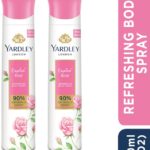 Yardely London English Rose Refreshing Floral Scent Body Deodorant Spray  –  For Women(300 Ml, Pack Of 2)