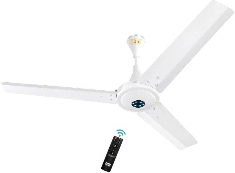 Kuhl Prima A6| 65% Power Saving Bldc Ceiling Fan | Bee 5 Star Rating | Isi Certified| 5 Star 1200 Mm Bldc Motor With Remote 3 Blade Ceiling Fan(White, Pack Of 1)