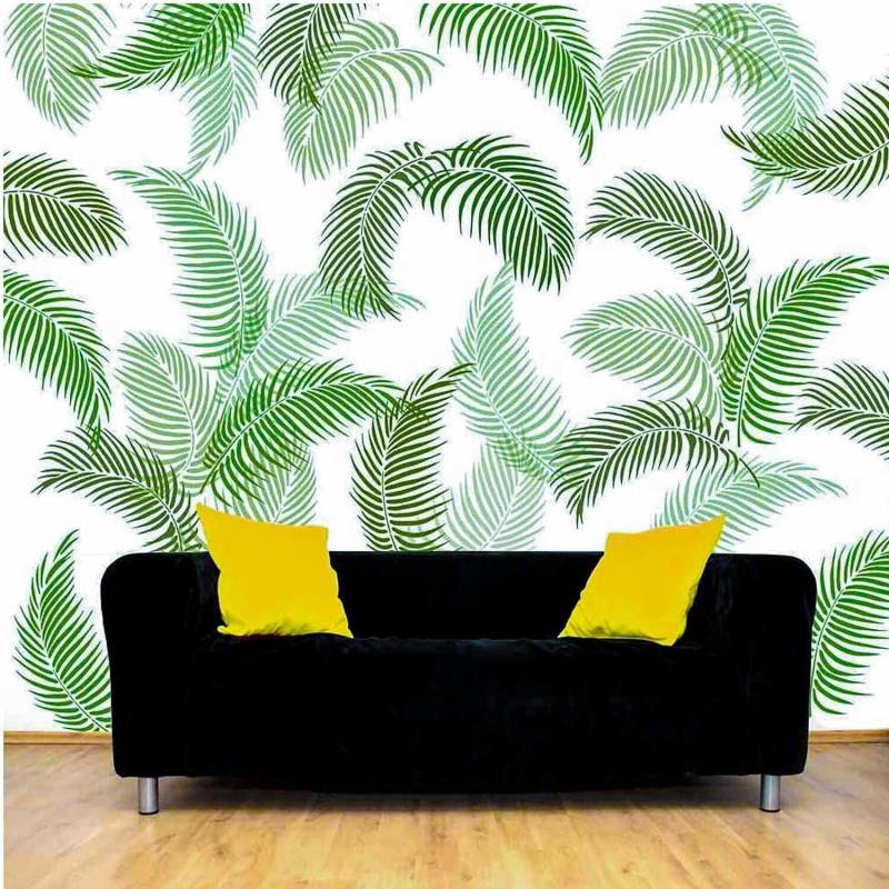 Jazzika Stencil For Wall Painting (Size:-16X24 Inch) “Feather Leaf “Diy Reusable Feather Style- Under 199 Home Decor Wall Stencil(Pack Of 1, Stencil For Wall Painting, Wall Decor, Home Wall Decor Stencil)