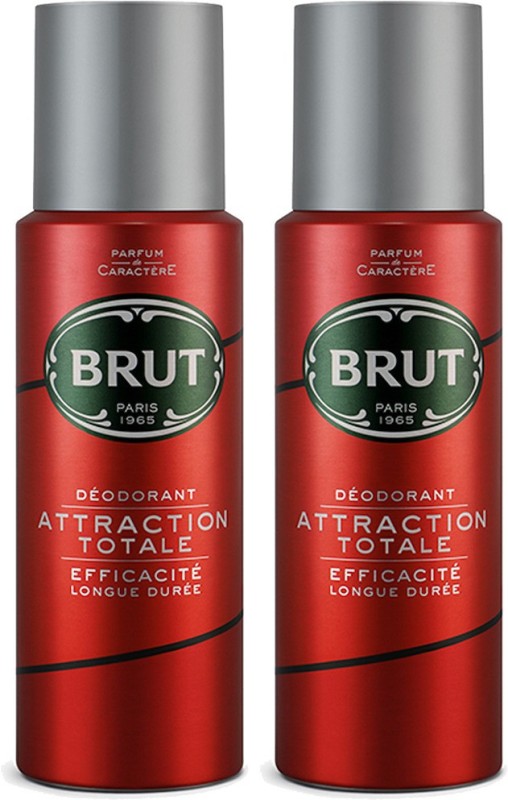 Brut Attraction Totale Deodorant Spray For Men Deodorant Spray  –  For Men(400 Ml, Pack Of 2)