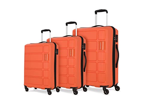 American Tourister Kam Harrier Sp 3 Piece Polypropylene Luggage Set – Carrot (Orange)