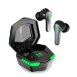 Ptron Bassbuds Epic In-Ear Tws Earbuds, Hd Mic, 40Ms Gaming Latency, Ai-Enc Call, 35H Playtime, Deep Bass, Bluetooth 5.3 Headphones, Touch Controls, Voice Assist, Type C Fast Charging & Ipx4 (Black)