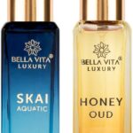 Bellavita Skai Aquatic & Honey Oud Perfume Combo|Bergamot & Amber Notes|Long Lasting|(2 Items In The Set)