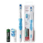 Lifelong Ultra Battery Powered Toothbrush For Adults With Free Clove Dental Care Plan,Replacable Heads – Soft Floss Tip & Spiral Bristles – 3 Smart Cleaning Modes – Lldc45, Blue)