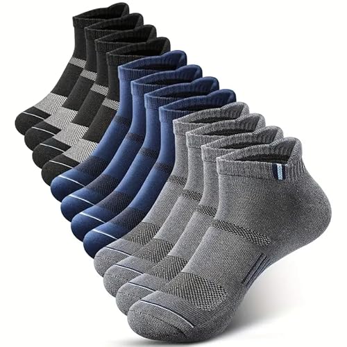 Sjeware 6 Pairs Sports Solid Ankle Length Socks For Men & Women, Multicolor, Pack Of 6, Free Size (6)