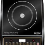 Rezek 2000 Watt Induction Cooktop With Auto Shut-Off & Over-Heat Protection Induction Cooktop(Black, Push Button)