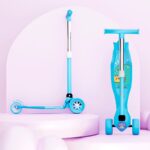 Little Olive Tikes Adjustable Scooter With Wide Brakes For Kids, Lightweight, Foldable(Blue)