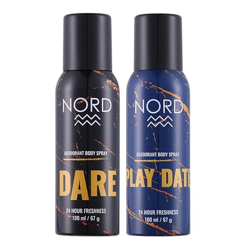 Nord Deodorant Body Spray For Men – Dare And Play Date 100 Ml Each (Pack Of 2), Gift Sets, Deodorant Combo Sets