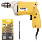 Hiwalt Pro 10Mm Electric Drill Machine, Copper Armature With Free 13Pcs Drill Bits & 1Pc Masonary Bit Combo