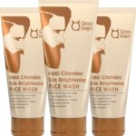 Qraa Haldi Chandan Skin Brightening/Lightening  | Clear, Glowing Skin | Paraben & Sulphates Free | Pack Of 3 Face Wash(300 G)