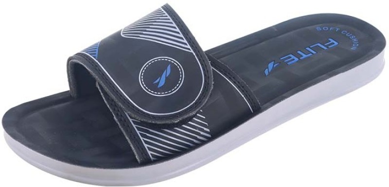 Flite Men Flip Flops(Black, Black , 8)