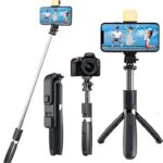 Nafa Bluetooth Selfie Stick(Black, Remote Included)