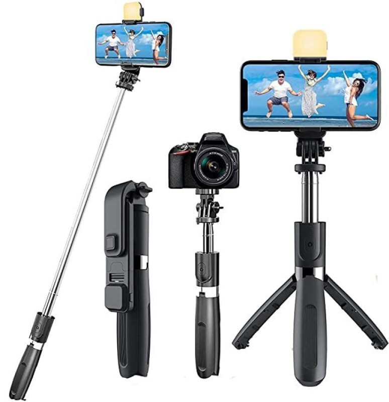 Nafa Bluetooth Selfie Stick(Black, Remote Included)