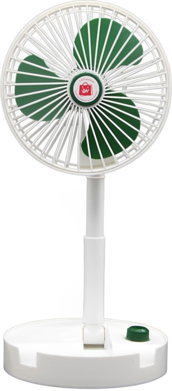 Lazywindow Premium Telescopic Portable Electric Fan, Cooling Mini Usb Fan 10 Mm Anti Dust 3 Blade Table Fan(Green, Pack Of 1)