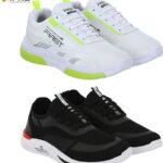 Birde Combo Pack Of 2 Casual Shoes Sneakers For Men(White, Black , 8)