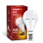 Eveready 9W B22D Emergency Inverter Led Bulb| Cool Day Light (6500K) | Energy Efficient| Ibms Technology | 4 Hour Battery Backup | Li-On Battery Inside