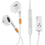 Ambrane Wired Type C In Ear Earphones With In-Line Mic For Clear Calling, 1.2M Cable, Multi-Functional Controller For Type C