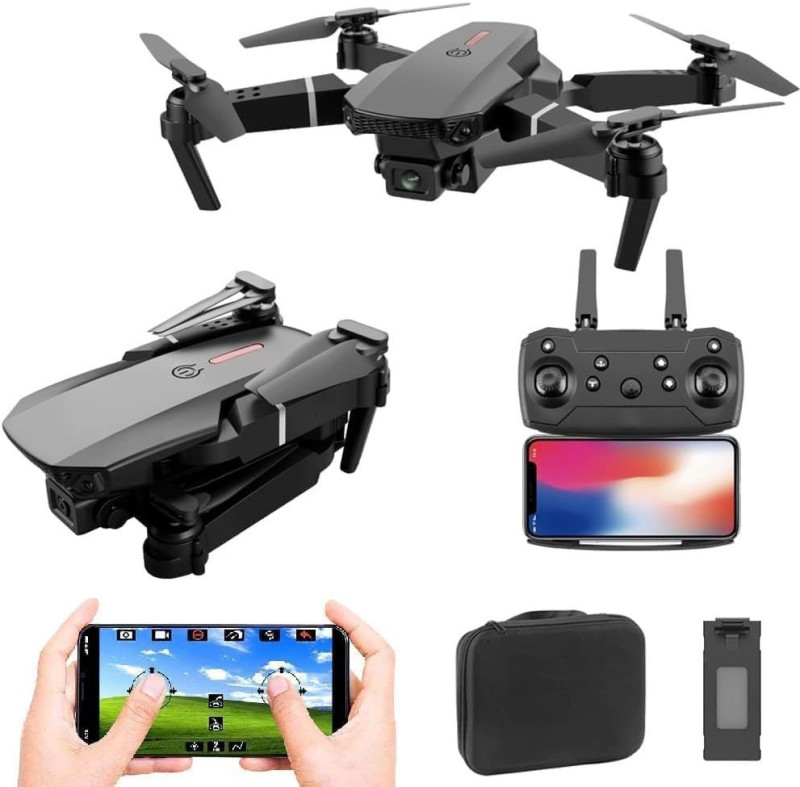 Drone E88 Pro Hd Foldable With Dual Camera Mini 720P Video, Wifi Fpv Drone